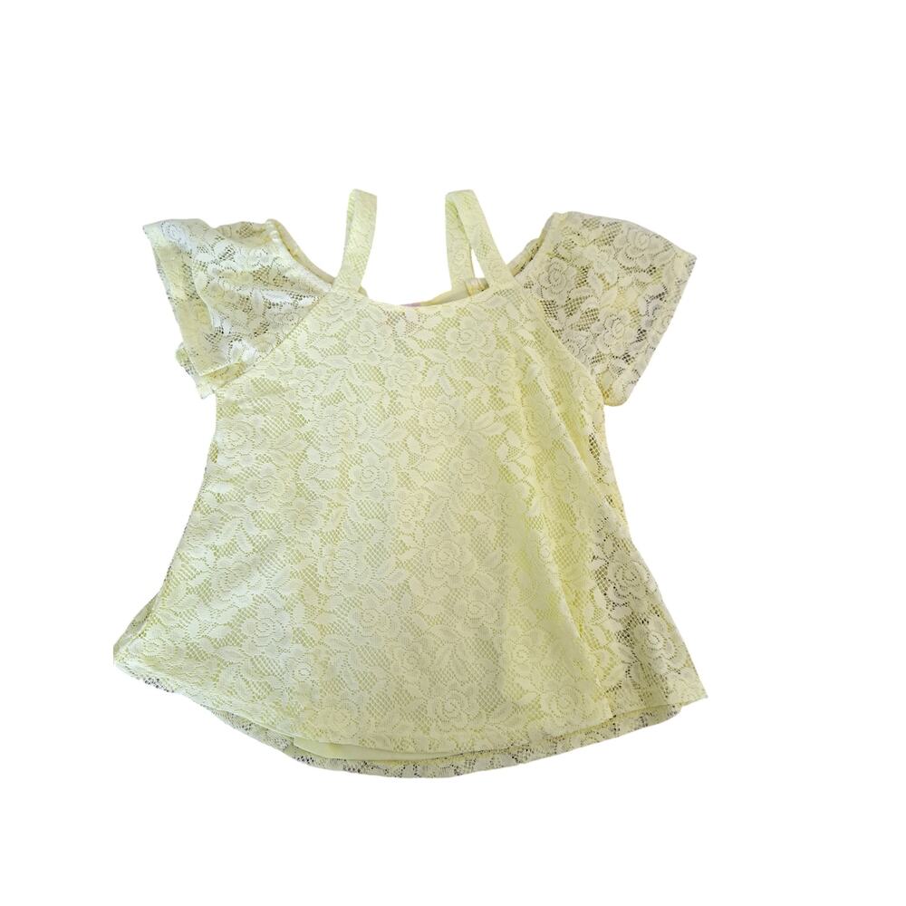 RMLA Girl’s Size 10 Yellow Lace & Dark Floral Short Set NWOT - Picture 6 of 11